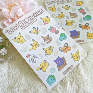 Low Resolution - MINI Vinyl Sticker Sheet