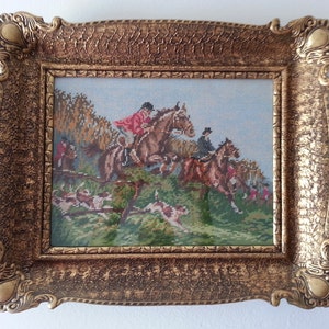 Auf der Jagd Wiehler Gobelin Original Handmade