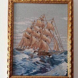 Auf groser Fahrt -On High Seas - Original Wiehler Gobelin Handmade