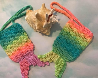 Mermaid Tale rainbow purse, mermaid, girls purse, little girls purse, beach, mermaid, retro rainbow,
