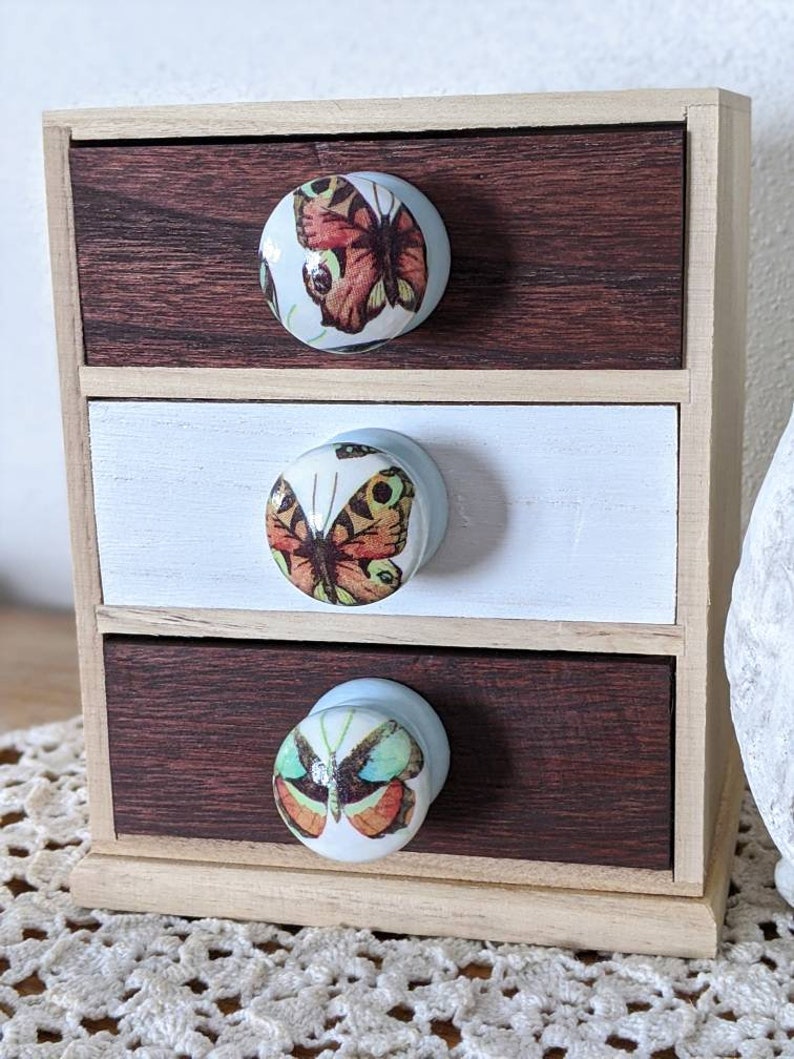 Monarch Butterfly Decorative Knobs Set Of 6 Butterfly Drawer Etsy