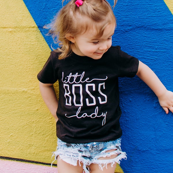 Baby boss girl shirt, little boss lady shirt, toddler clothes girl, boss baby shirt, mini boss shirt for girls, black toddler girls shirt