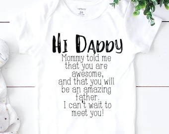 Hi Daddy - Baby announcement husband - Pregnancy announcement for husband - Hello daddy - Baby reveal - Daddy to be - pregnancy reveal