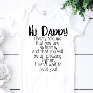 Hi Daddy Baby announcement husband Pregnancy announcement for husband Hello daddy Baby reveal Daddy to be pregnancy reveal image 1