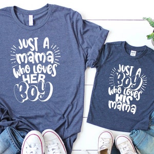 Mommy and son shirts Mommy and me t-shirts Matching Mother And Son Tees Gift for mom with boys Mother's day gift Matching tees image 1