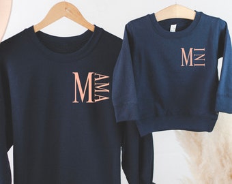 Mommy and me sweatshirts - Pink sweatshirts for Mama and daughter - Matching mama and daughter pullover - Mama and mini matching sweatshirts