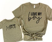 Love my Boy - Just a mama who loves her boy - Matching Tees for Mother 39 s Day - Gift for Mother 39 s Day - Matching t-shirts for kids and mama