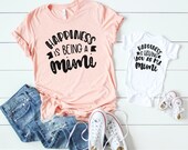 Happiness is being a mimi - Mimi shirt - Mimi and me - Grandma and me - Gift for mimi - Mimi pregnancy announcement - Grammy and me - Nana