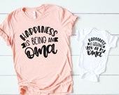 Happiness is being an Oma - Oma shirt - Oma gift - Oma and me matching shirts - Announcement to Oma - My favorite people call me Oma
