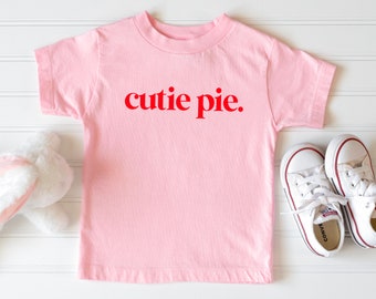 Cutie Pie | Cute shirt for Valentine's Day | Girl Valentine's Day Shirt | Dad's valentine | Cutiepie Tshirt for Valentine's Day