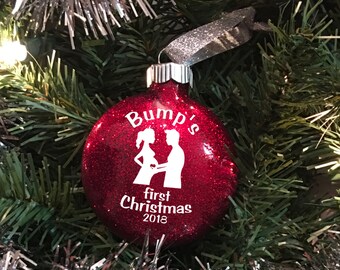 Bumps first christmas - Pregnant mom gift - Pregnant gift - Pregnant christmas ornament - Pregnancy announcement ornament - Baby bump reveal