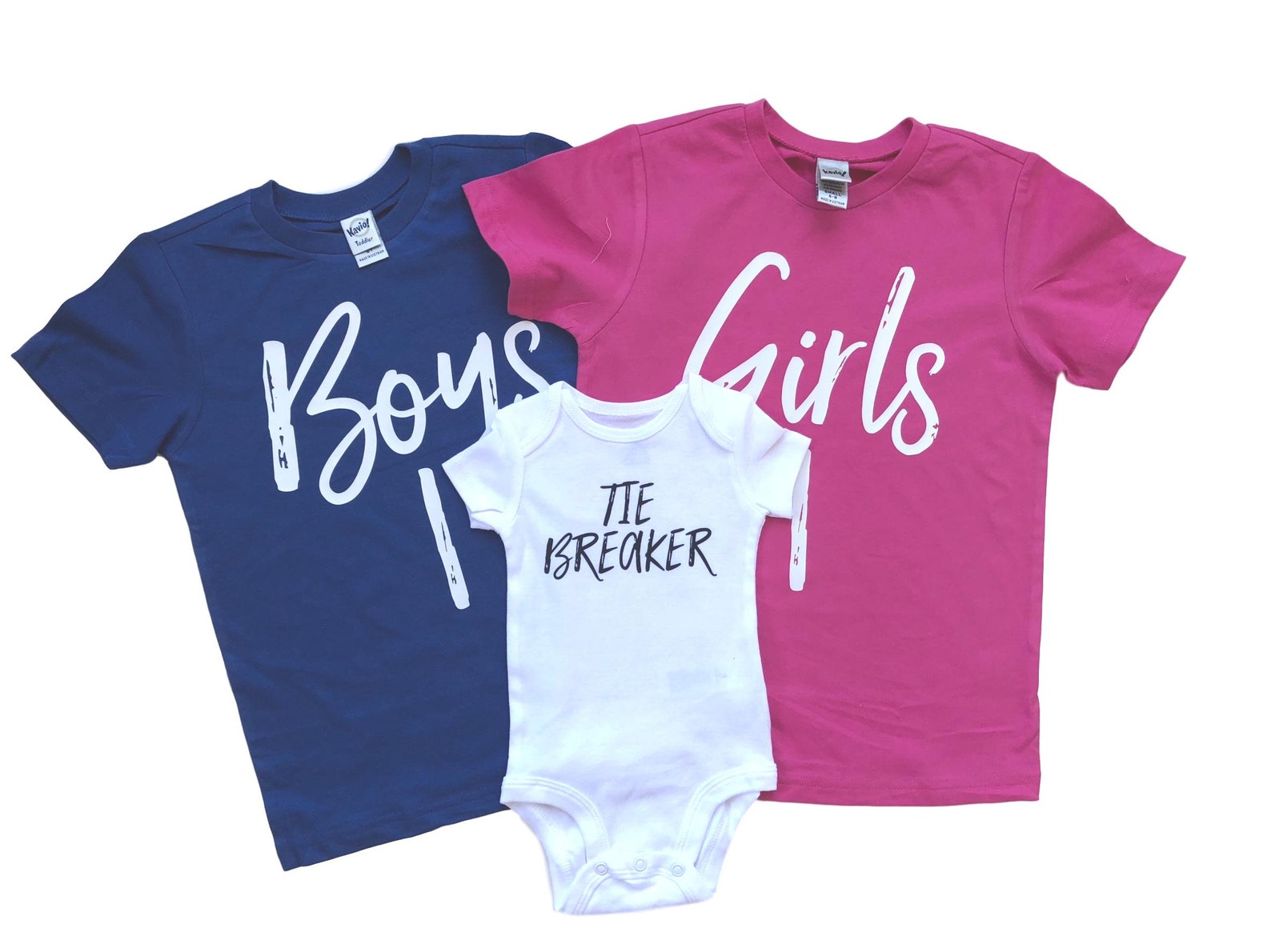 Tie Breaker Baby Announcement Sibling Set New Baby Big Etsy