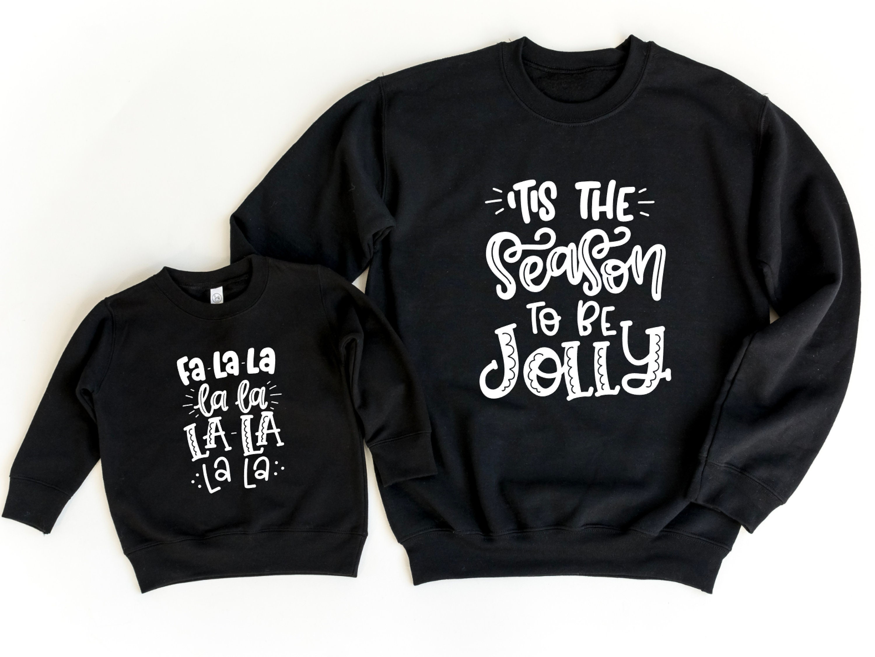 Christmas Mommy \u0026 me sweatshirts | Xmas mommy + me sweaters | Tis the season to be jolly matching sweater set - Christmas matching family