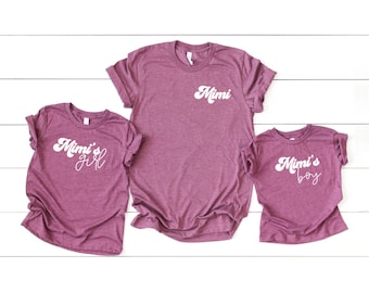 Mimi t-shirt, Mimi's boy, Mimi's girl, Matching mimi and grandkids shirts, Granddaughter grandson, I go by Mimi now, Call my Mimi
