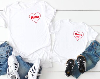 Mama's boy | Valentine's Day shirt for Boys | Toddler Boy V-day Shirt | Mama's boy in heart | Mama and son matching shirts