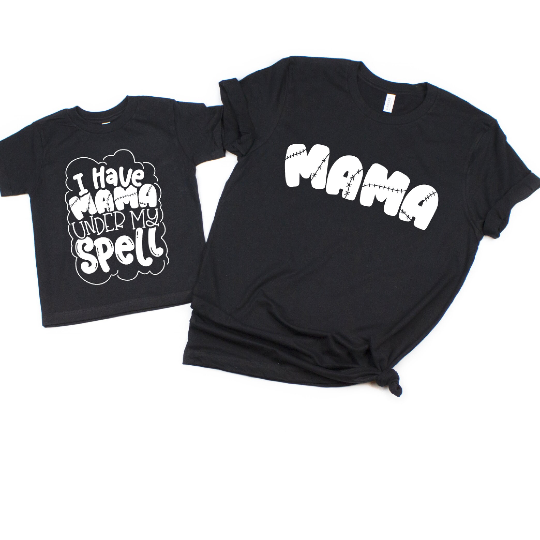 mom and daughter matching halloween shirts