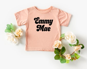 Personalized t-shirt with name and middle name, Unique name shirt, Customized t-shirt with name, Custom text t-shirt for toddlers - back to
