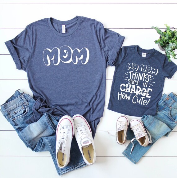 funny mom and baby shirts