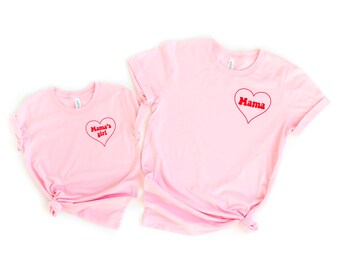 Mama's Girl | Valentine's Day shirt for Girls | Toddler Girl V-day Shirt | Mama's girl in heart | Mommy and me matching shirts for Valentine