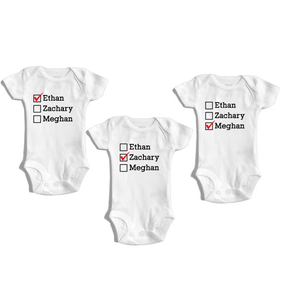 Triplets baby shower gift Triplets clothing Triplets gift Etsy