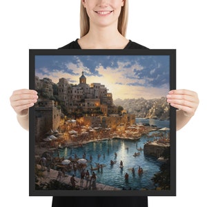 Framed poster Old City Seaview