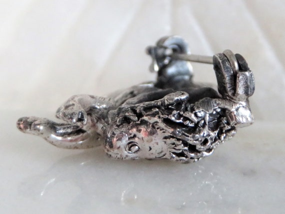 Vintage CYVRA STERLING Silver Mermaid Pin / Petit… - image 9