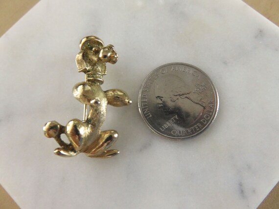 Vintage COVENTRY French Poodle Dog Brooch with Br… - image 2