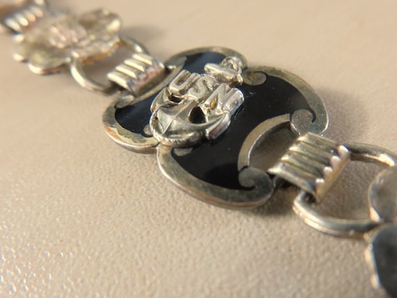 Vintage US Navy Anchor Gold on Sterling Silver Link Bracelet - Etsy