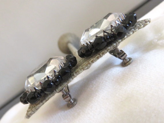 Signed MIRIAM HASKELL Large Clear Plastic & Black… - image 8