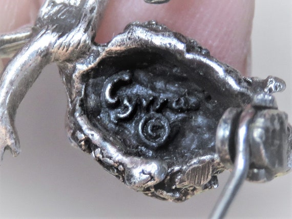Vintage CYVRA STERLING Silver Mermaid Pin / Petit… - image 3