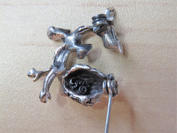 Vintage CYVRA STERLING Silver Mermaid Pin / Petit… - image 6