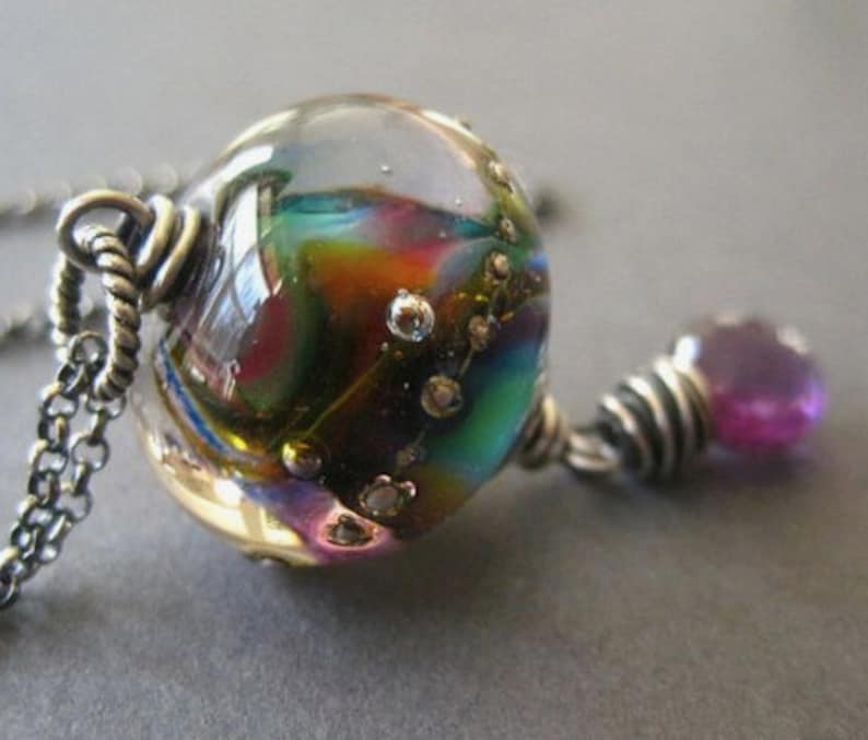 glass lampwork beads for Jewelry Design by Jenelle Aubade 16 CHESHIRE DRAGON Round Set