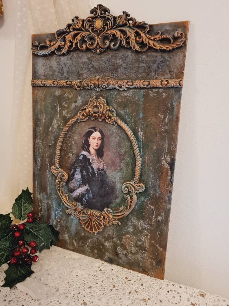Victorian Lady Wall Plaque. Home Decor. One of a Kind - Etsy