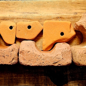 Scottish beach found terracotta and red brick pieces