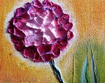 Textured flower, original painting