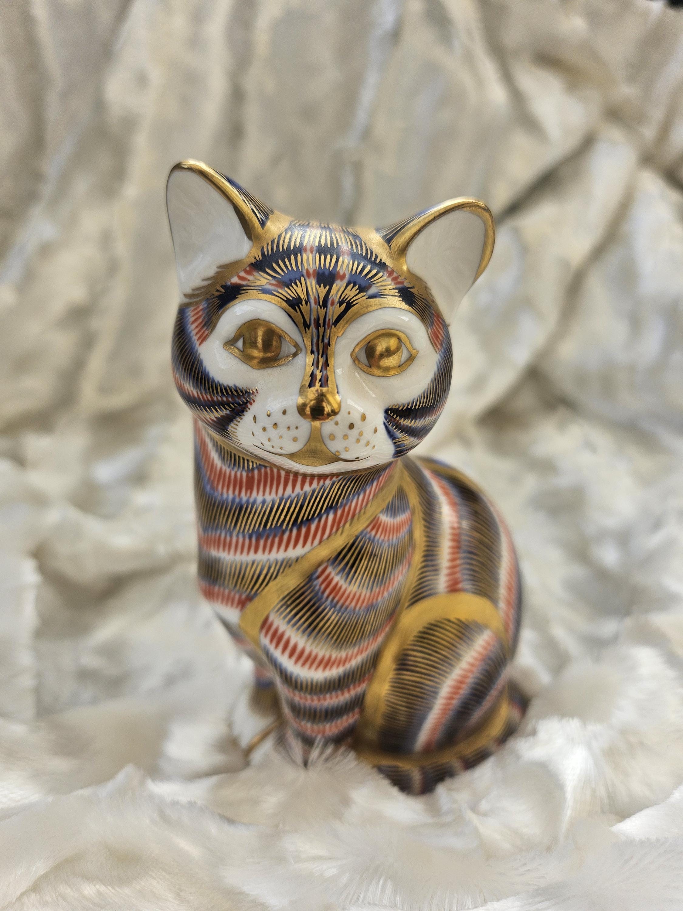 Royal crown derby cat - Etsy 日本