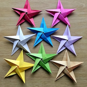 Set of 8 origami stars