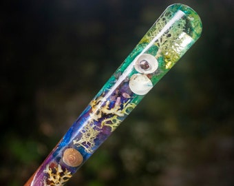 Magic Wand - Black Pearl - Perfect handmade personalized ocean magic wand gift for Witch or Wizard