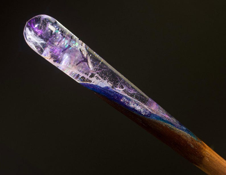 Hair Stick Celestial Wings Handmade Hair Accessories Hair Fork Wooden