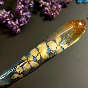Hair stick - Hydrangea Garden - Handmade Hair Accessories  Hair fork Wooden  Hair Pin  Perfect Gift for Her