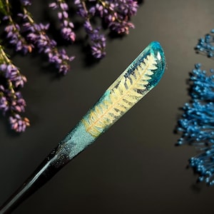 Hair stick - Frozen Forest - Handmade Hair Accessories  Hair fork Wooden  Hair Pin  Perfect Gift for Her