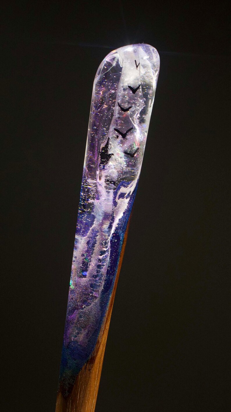 Hair Stick Celestial Wings Handmade Hair Accessories Hair Fork Wooden