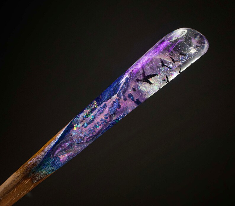 Hair Stick Celestial Wings Handmade Hair Accessories Hair Fork Wooden