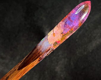 Hair stick - Delicate Garden - Handmade Hair Accessories  Hair fork Wooden  Hair Pin  Perfect Gift for Her