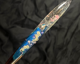 Hair stick - Silver Cat - Handmade Hair Accessories  Hair fork Wooden  Hair Pin  Perfect Gift for Her