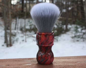 24MM SilkSmoke w/ Red Ripple Handle - APShaveCo.