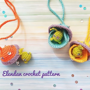 Modèle au crochet - vaisseau spatial extraterrestre (modèle au crochet facile, OVNI amigurumi, monstre au crochet, porte-clés extraterrestre, extraterrestre vert, maisons de poupées Elendan au crochet)