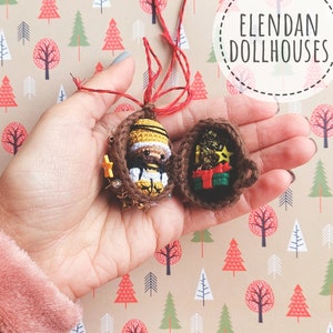 Unique Crochet Nutcracker Doll Figurine - Festive Christmas Tree Ornament with Charming Toy Soldier Design (Whimsical Bauble, ElenDan)