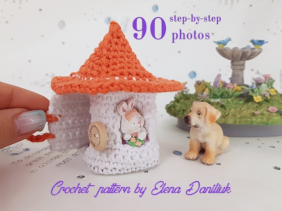 かぎ針編みのパターン - 小さなドールハウス (ミニチュアかぎ針編みの