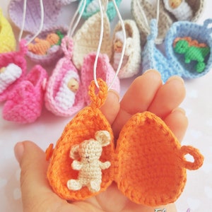 Set of 3 crochet patterns: egg pendant with bunny, baby and dinosaur easter crochet pattern, amigurumi toy pattern, crochet animal,Elendan zdjęcie 7